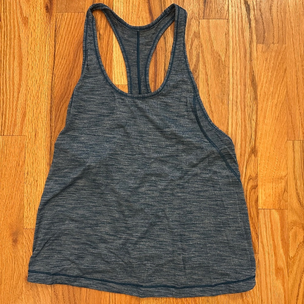 Lululemon Racerback Heather Teal Tank Top - Size 4